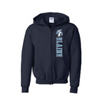 Youth Size Full Zip Navy Hoodie