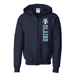 Adult Size Full Zip Navy Hoodie